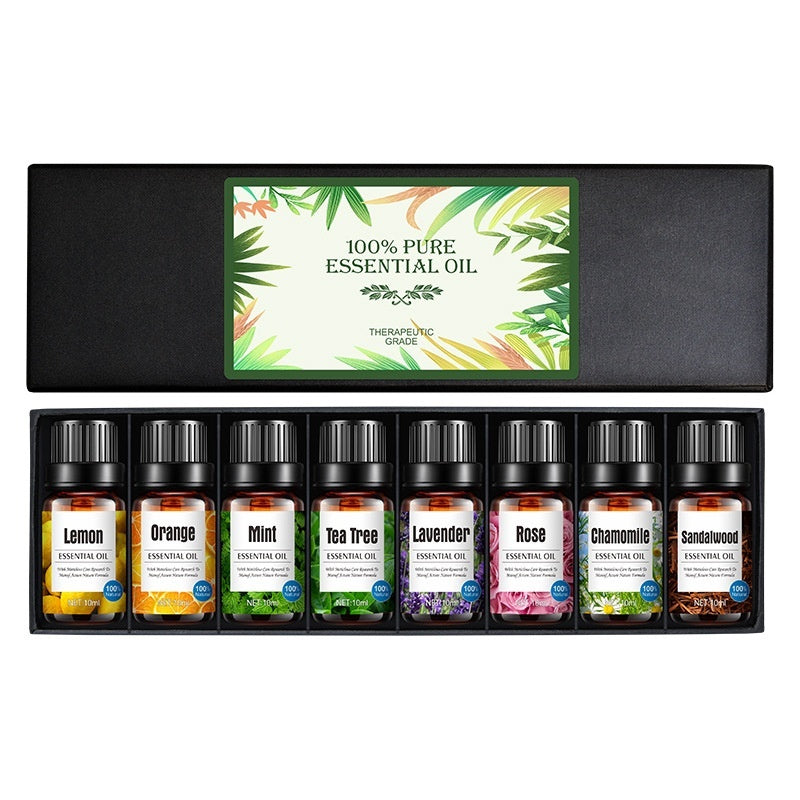 ✨ Water-Soluble Lavender Plant Aromatherapy Oil Set — Humidifier Essential Oils (8 Bottles) 🌿💧💜