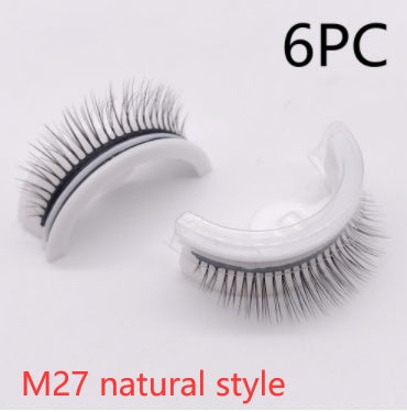 👁️✨ Reusable 3D Mink Lashes – Self-Adhesive Natural False Eyelashes (Glue-Free Silk Style)