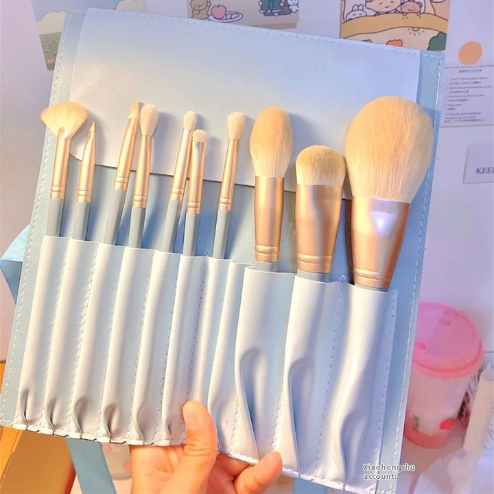 ✨ 10-Piece Complete Makeup Brush Set — Foundation, Powder & Eyeshadow 💄