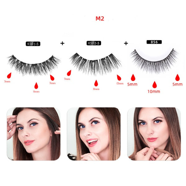 🧲👁️ Magnetic Liquid Eyeliner & Magnetic False Eyelashes Set – Waterproof Reusable Lash Kit with Tweezer