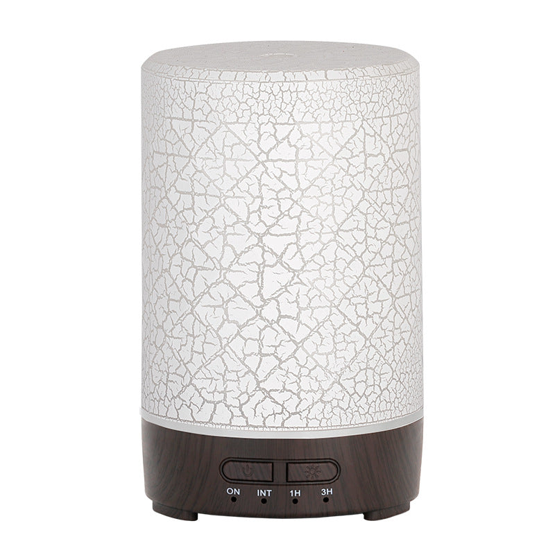 🌳💧 Crack Design USB Humidifier | Wood Grain Aroma Diffuser with 7-Color Light ✨