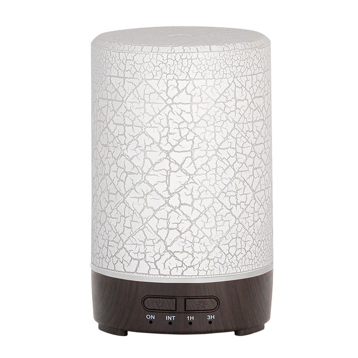 🌳💧 Crack Design USB Humidifier | Wood Grain Aroma Diffuser with 7-Color Light ✨
