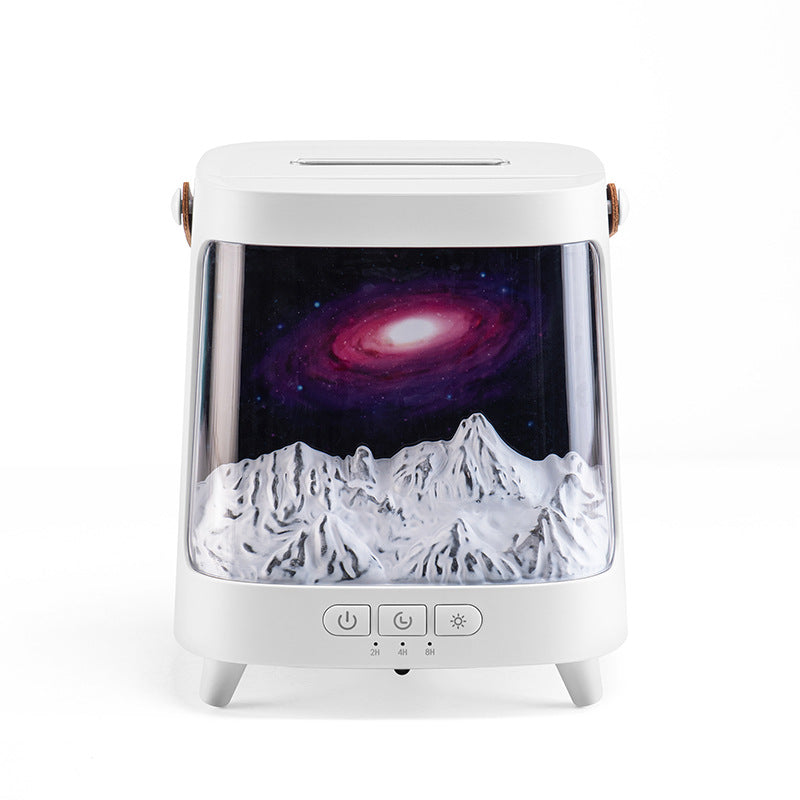 🌌🔥 3D Starry Sky Flame Aromatherapy Humidifier | Desktop Galaxy Atmosphere Mist Diffuser