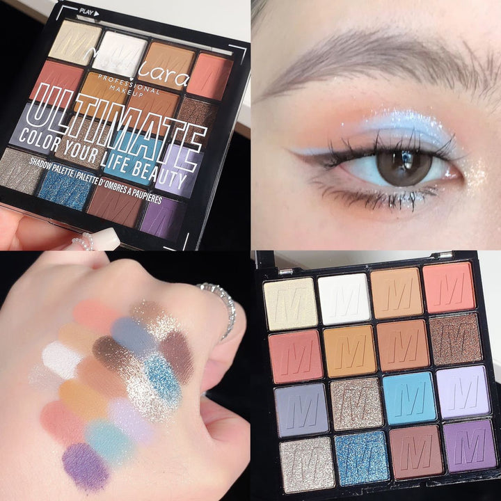 ✨ Pearl Waterproof Matte Eyeshadow Palette – Multi-Color Long-Lasting Makeup Set ✨