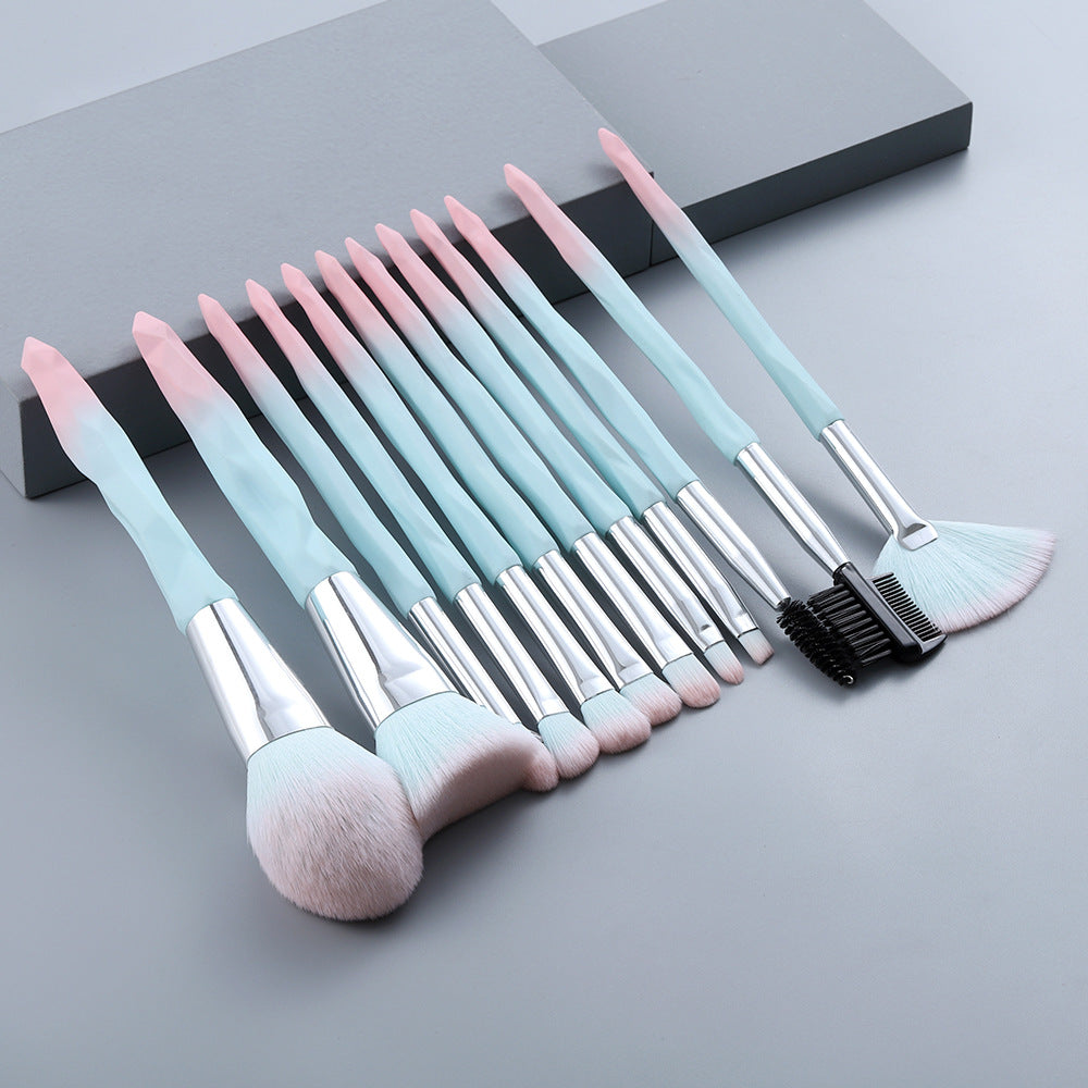 ✨ Diamond Handle Makeup Brush Set — 15-Piece Beauty Tools Kit 💄💎