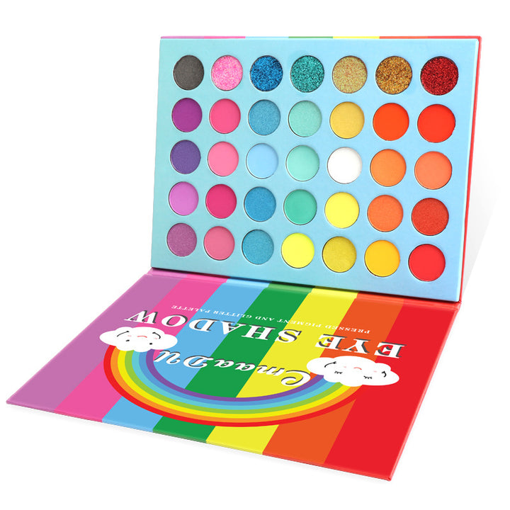 ✨ 35-Color Rainbow Matte Eyeshadow Palette – Waterproof Full Coverage Makeup Set ✨