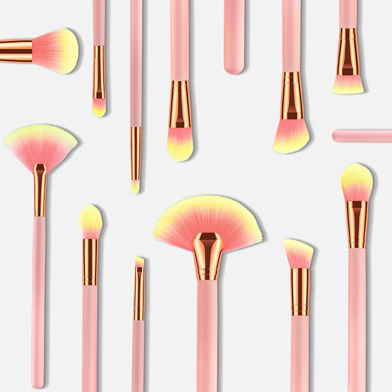 ✨ 12-Piece Beauty Makeup Brush Set — Pink Wooden Handle Tools 💄💗