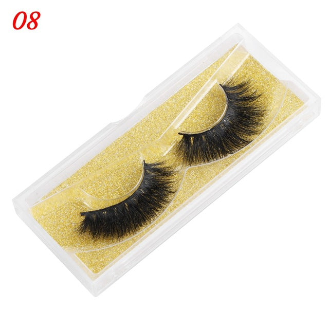 👁️✨ 25MM Mink Eyelashes – Wispy Fluffy Dramatic Fake Lashes