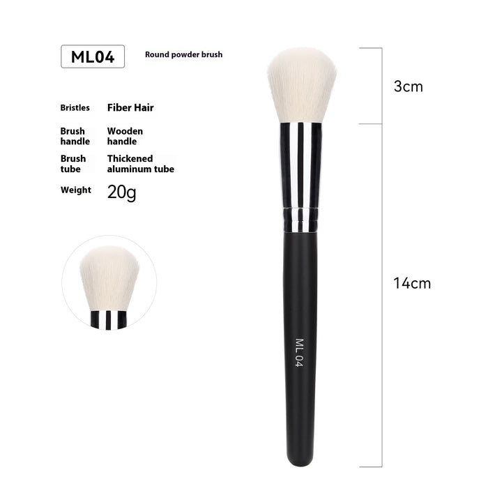 🖌️ 32-Piece Professional Makeup Brush Set – Wooden Handle Brushes with Leather Storage Bag 💄✨