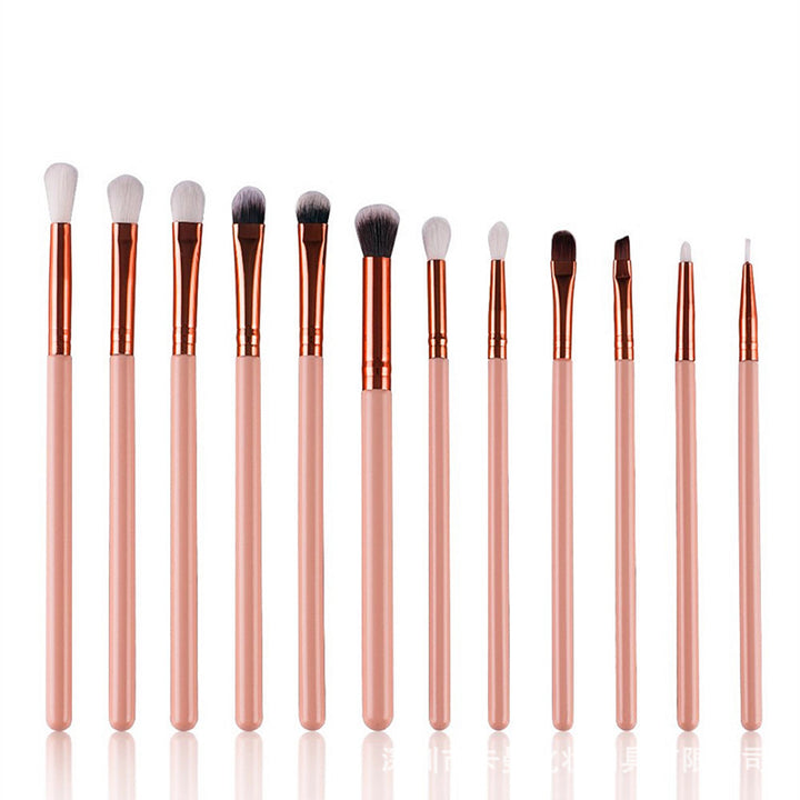 ✨ 12-Piece Makeup Brush Set — Skin Color Brown Gold Beauty Tools 💄✨