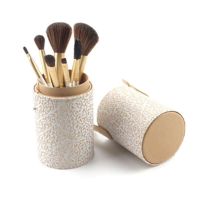 ✨ 7-Piece Makeup Brush Set — Wooden Handle Beauty Tools 💄