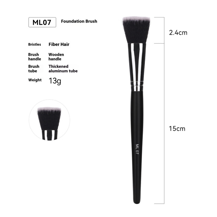 🖌️ 32-Piece Professional Makeup Brush Set – Wooden Handle Brushes with Leather Storage Bag 💄✨