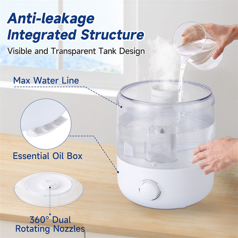💧🏠 3L Mechanical Humidifier | Large Capacity BPA-Free Home Air Humidifier