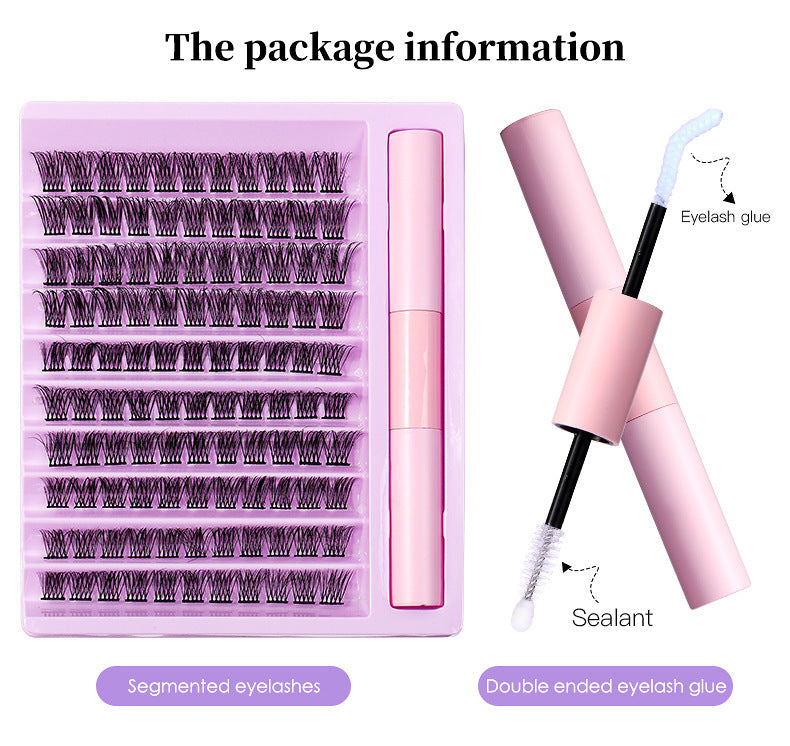 👁️✨ False Eyelash Set with Single Cluster – Natural Large Capacity DIY Lash Kit