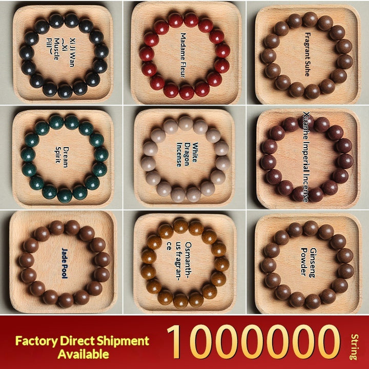 Natural Incense Bead Bracelet – Handmade Ethnic Style Unisex Jewelry
