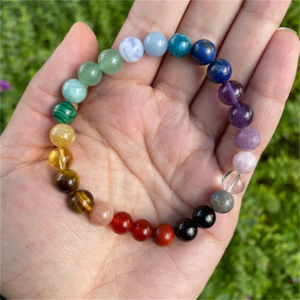 Bohemian Rainbow Rough Stone Bracelet