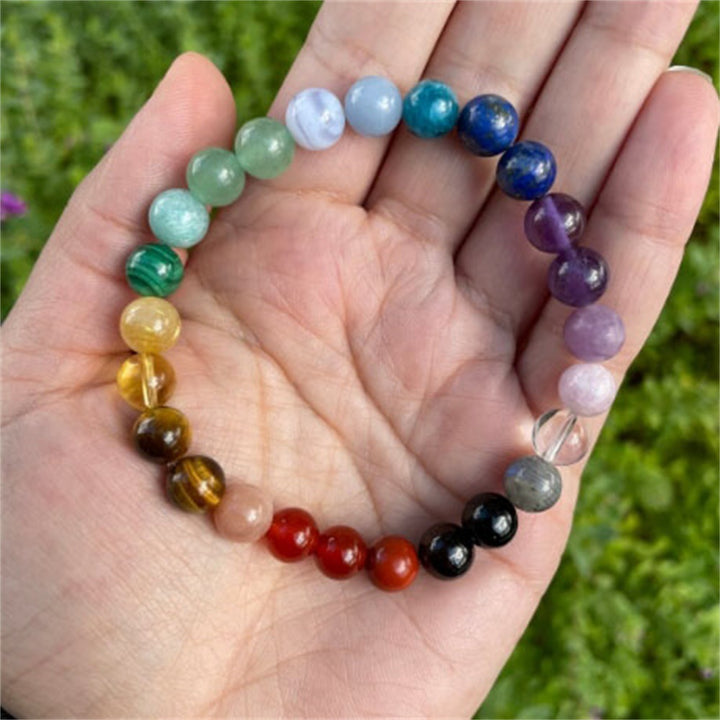 Bohemian Rainbow Rough Stone Bracelet