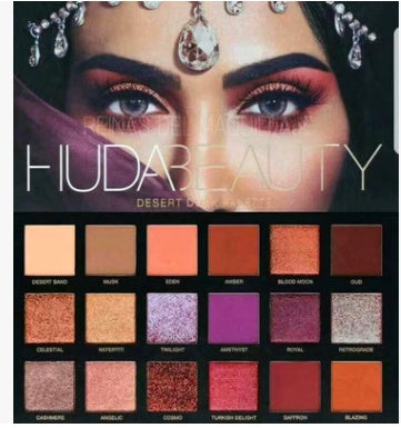🌅 HD18 Desert Dusk Eyeshadow Palette – Matte, Pearl & Glitter Eye Gloss Set ✨