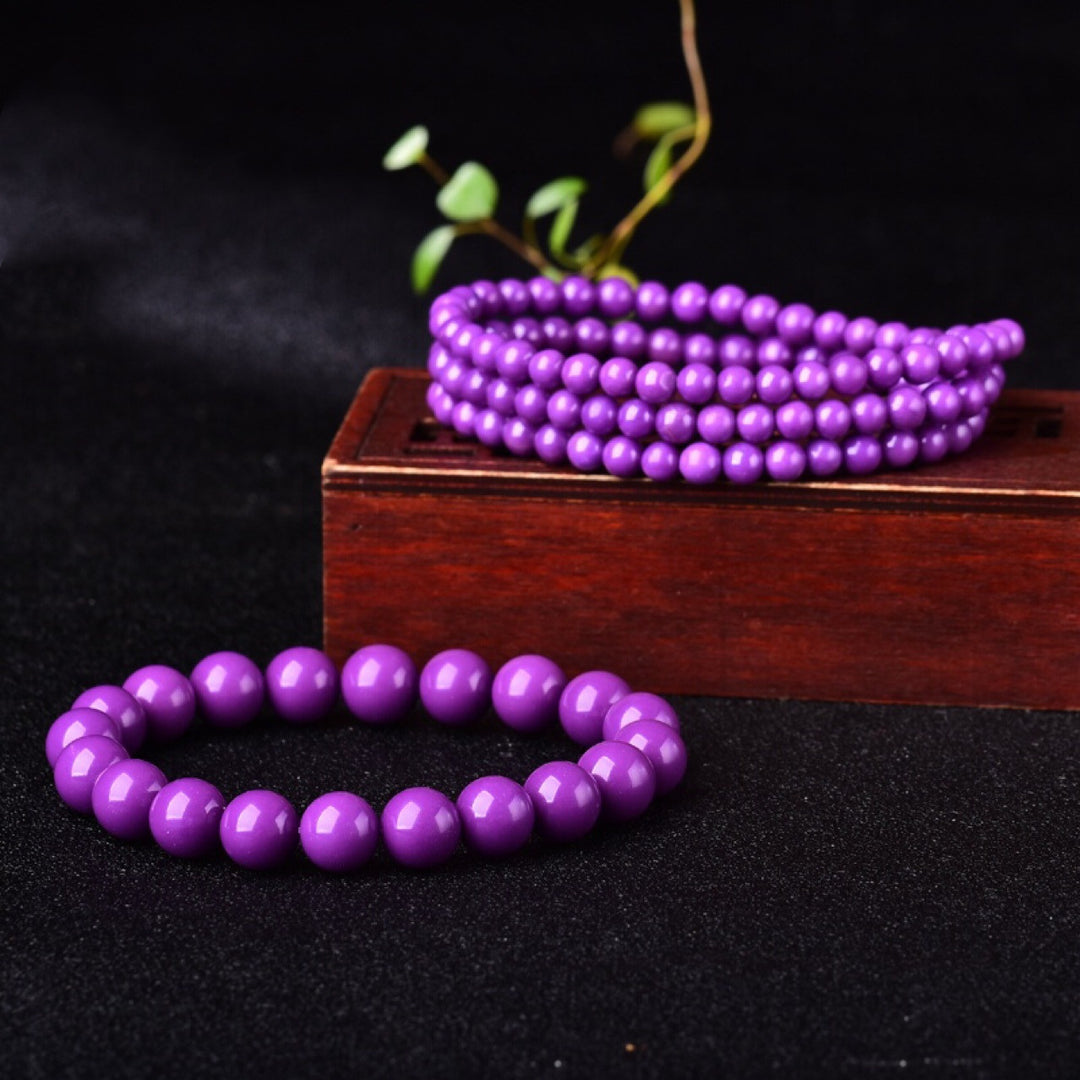 Round Purple Cloud Bracelet – Hand-Polished Purple Mica