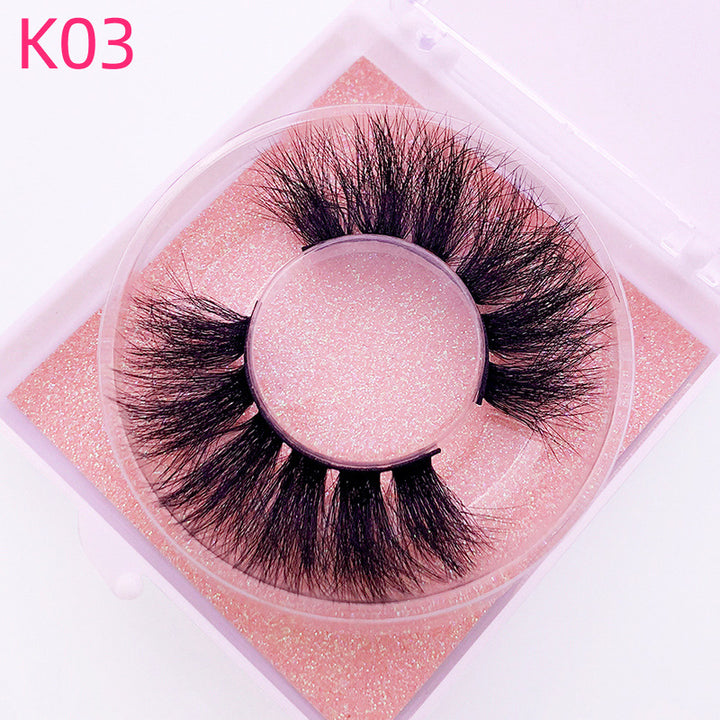 👁️✨ 8D Mink Hair False Eyelashes – Thick Handmade Volume Lash Set
