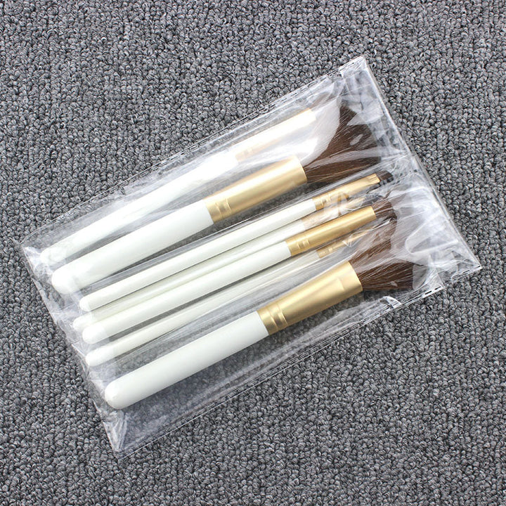 ✨ 7-Piece Makeup Brush Set — Wooden Handle Beauty Tools 💄