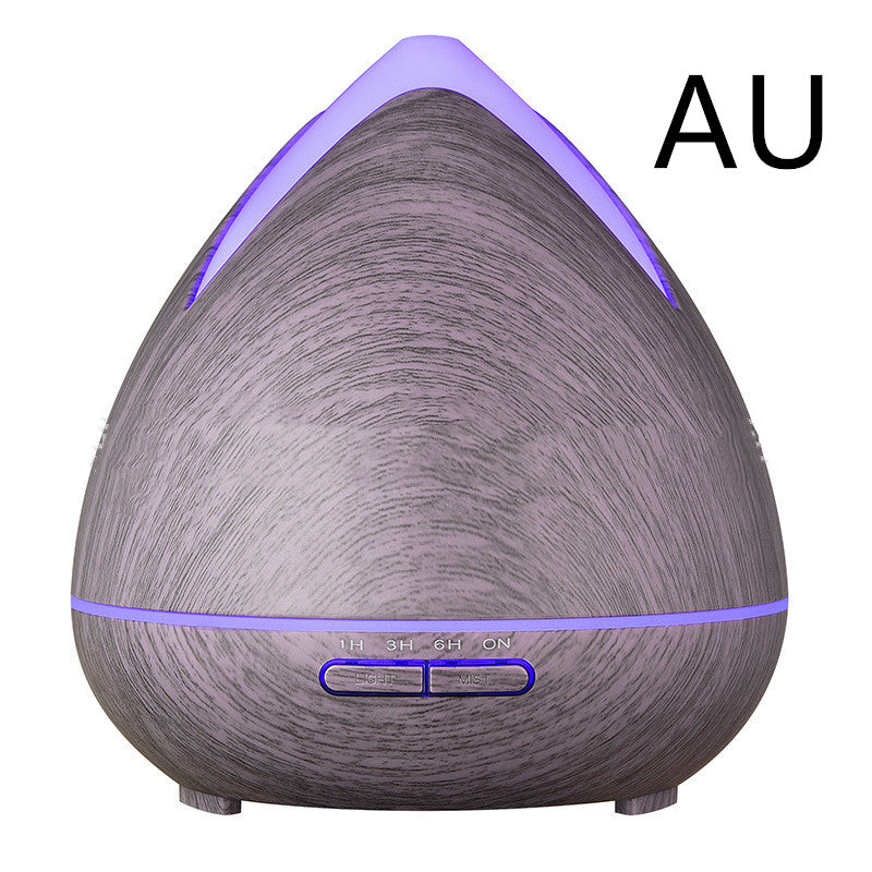 🌿💧 Wood Grain Air Humidifier | Ultrasonic LED Night Light 🌈✨