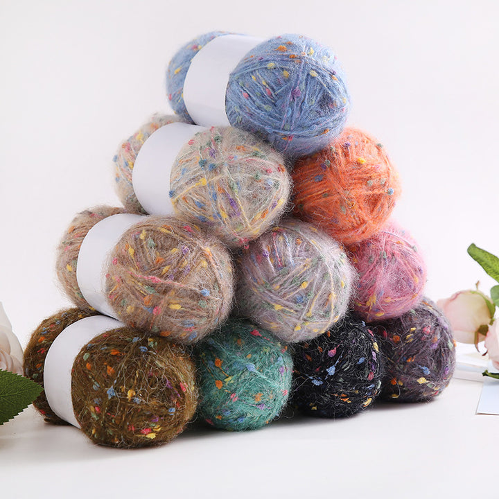 Colored Mohair Knitting Yarn – Soft Hand Woven Mohair Thread for Sweaters, Scarves & DIY Crafts