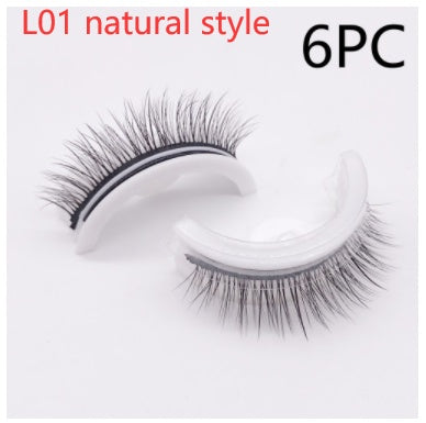 👁️✨ Reusable 3D Mink Lashes – Self-Adhesive Natural False Eyelashes (Glue-Free Silk Style)