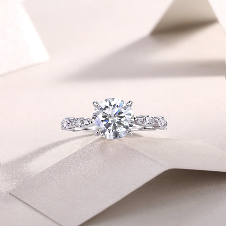 💎 2-Carat Moissanite Minimalist Ring – Platinum-Plated S925 Silver (2.4g, Sizes 5–9) 💎
