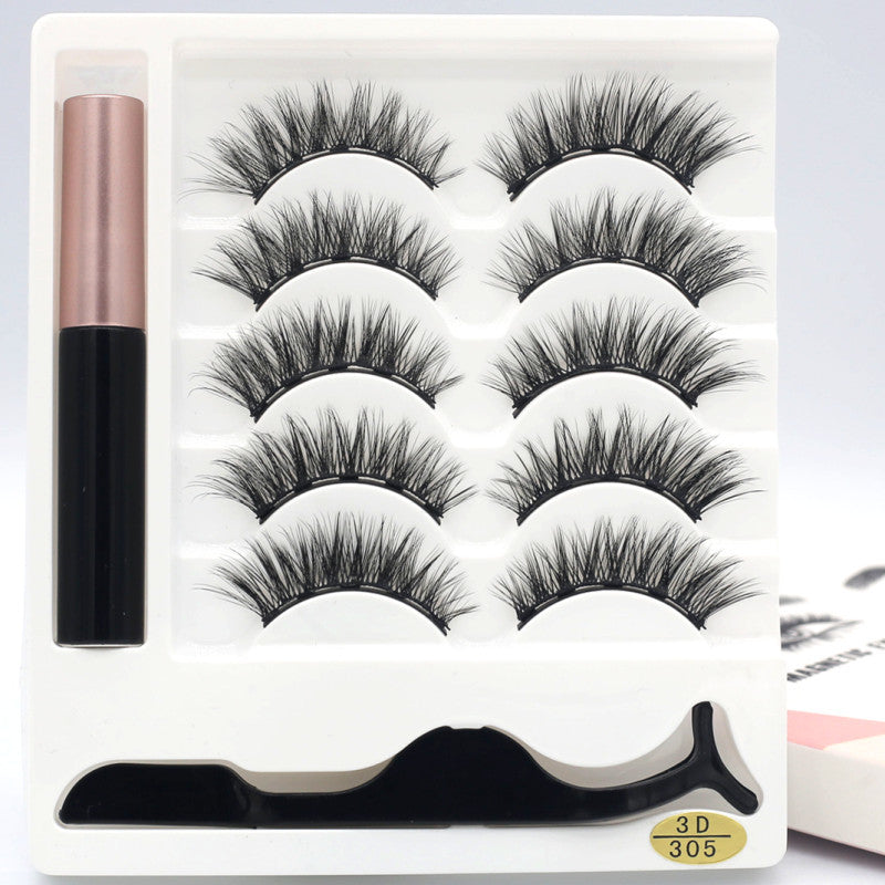 🧲👁️ Five Pairs of Magnetic Eyelashes – Reusable False Lash Set