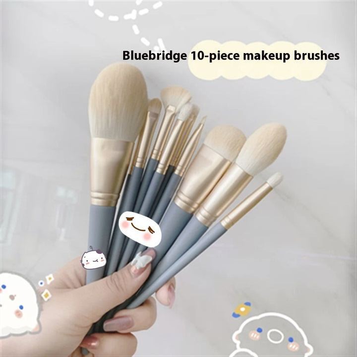 ✨ 10-Piece Complete Makeup Brush Set — Foundation, Powder & Eyeshadow 💄