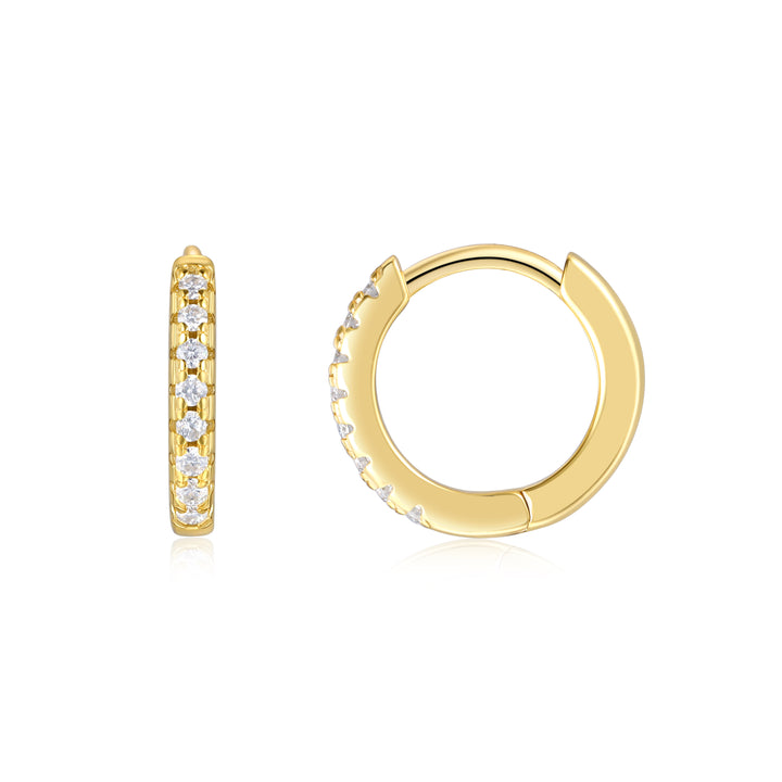 Luxury Minimalist 0.1 Carat Moissanite Earrings – Gold-Plated S925 Silver