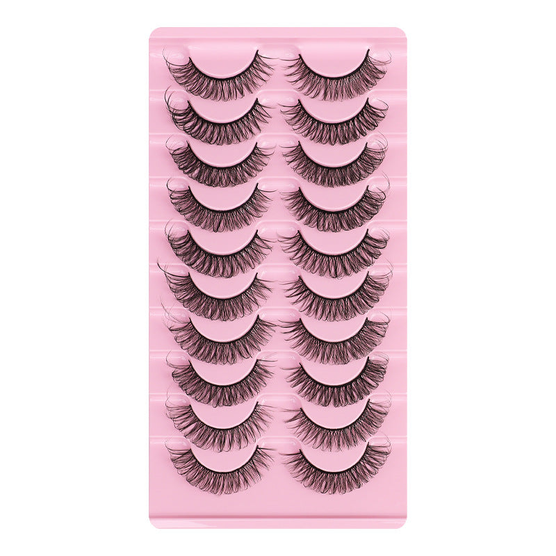 👁️✨ DD Curve False Eyelashes – Thick Volume 10 Pairs Handmade Lash Set