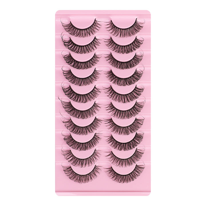 👁️✨ DD Curve False Eyelashes – Thick Volume 10 Pairs Handmade Lash Set