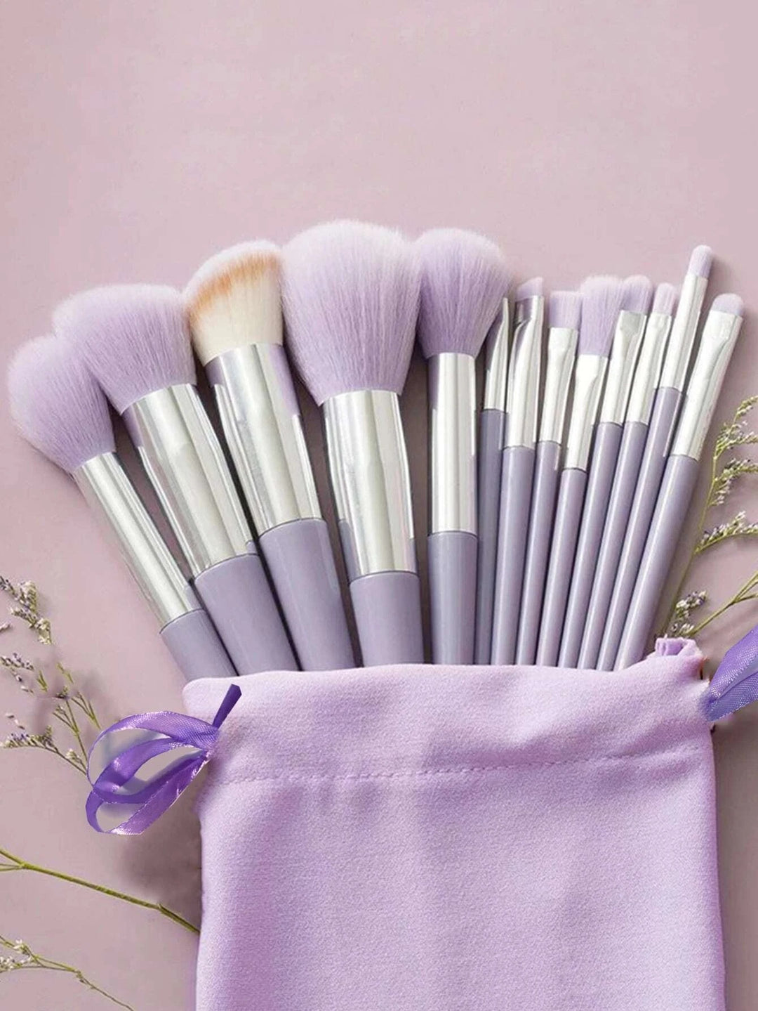 ✨ Cloth Bag Portable 13-Piece Soft Hair Makeup Brush Set 💄