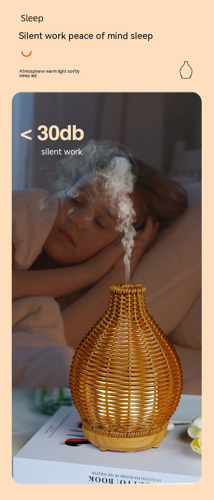 🌿💧 Rattan Domestic Aromatherapy Humidifier | Vase-Style Ultrasonic Desk Diffuser ✨
