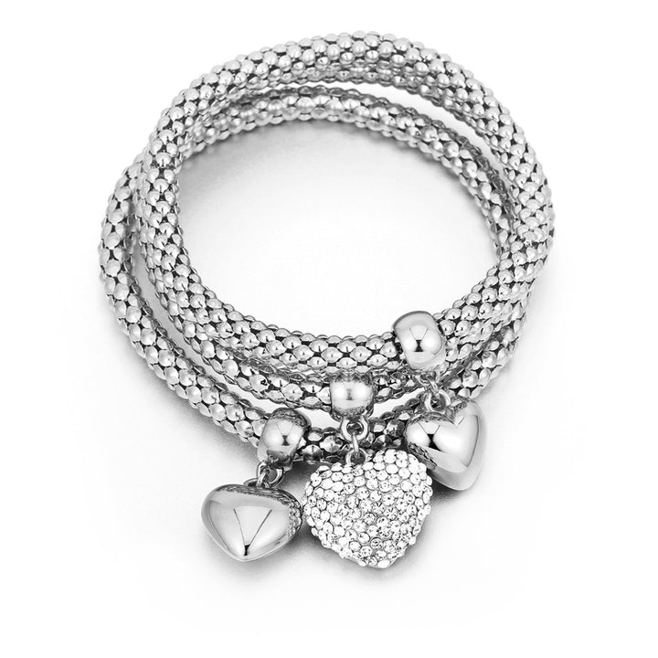 Corn Chain Diamond Love Bracelet