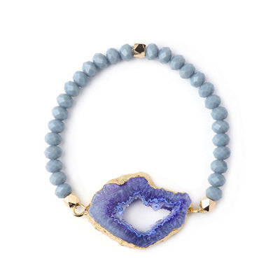 Crystal Beaded Agate Bracelet