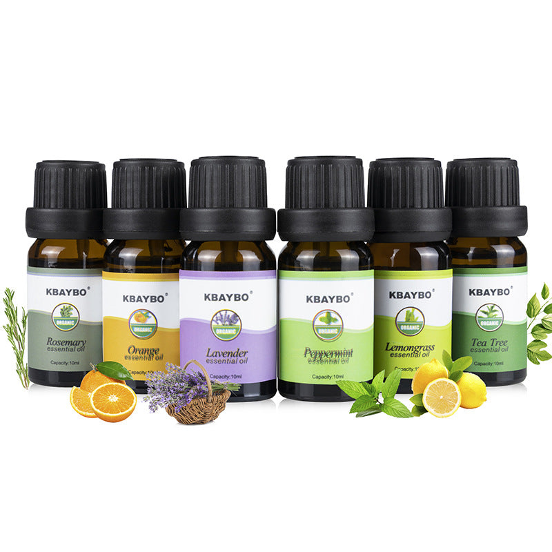 🌿 Essential Oils 6-Unit Kit (10ml Each) – Aromatherapy Wellness Set