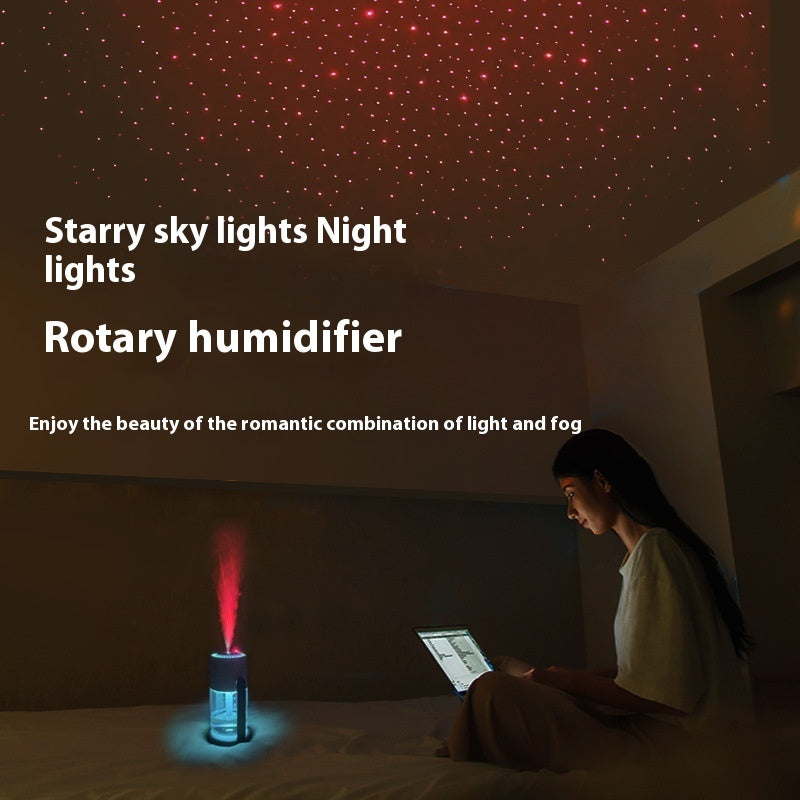 🌌✨ Starry Sky Projection Humidifier | Portable Cool Mist Night Light 🌙💧