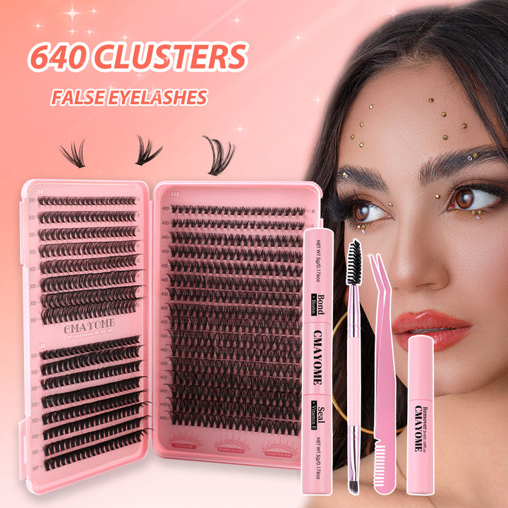 👁️✨ Thick Single Cluster Individual False Eyelash – 30D/40D Eyelash Book Set
