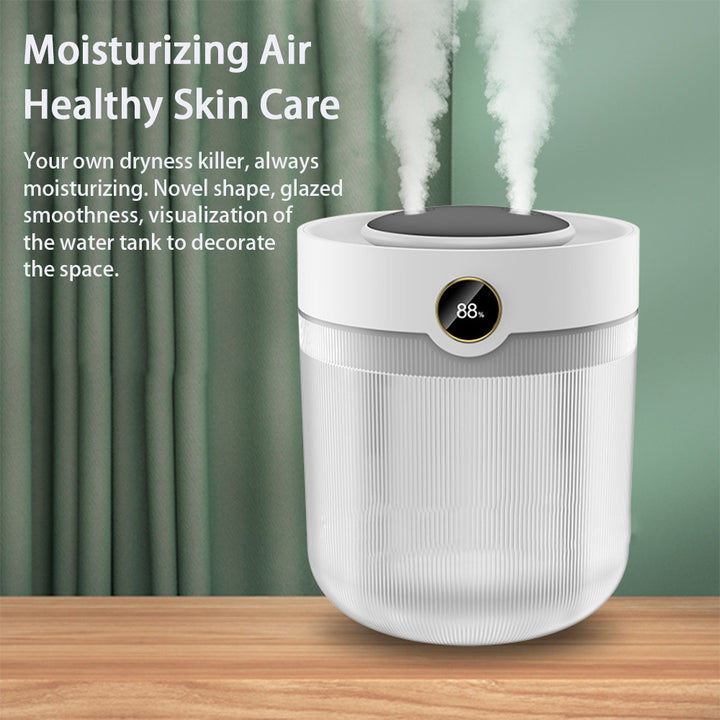 💧📟 2L Digital Display Humidifier | Dual Spray Silent USB Air Moisturizer ✨