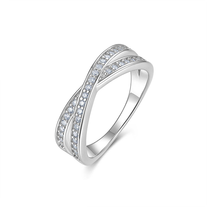 💍 Moissanite Minimalist Ring – Platinum-Plated S925 Silver (3g, Sizes 5–9) 💍