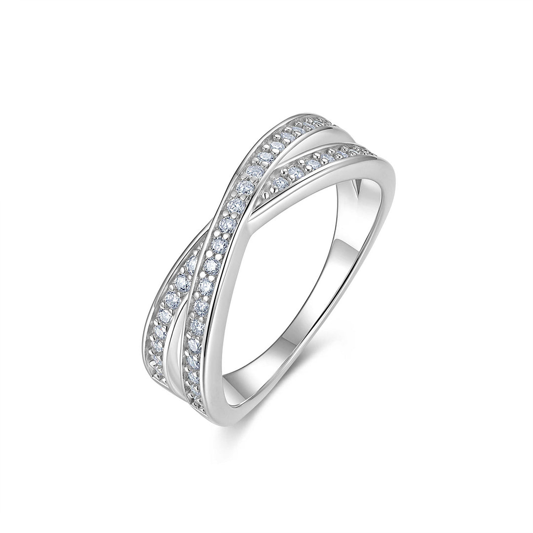 💍 Moissanite Minimalist Ring – Platinum-Plated S925 Silver (3g, Sizes 5–9) 💍