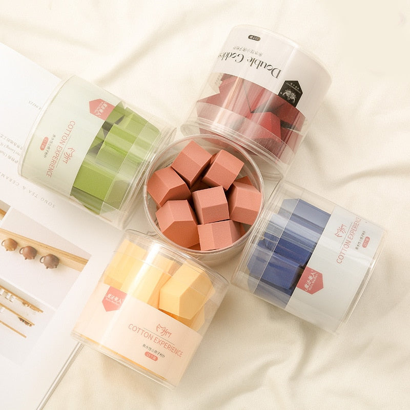 💄✨ Pentagonal Powder Puff Set | Wet & Dry Makeup Sponge (15PCS Boxed)