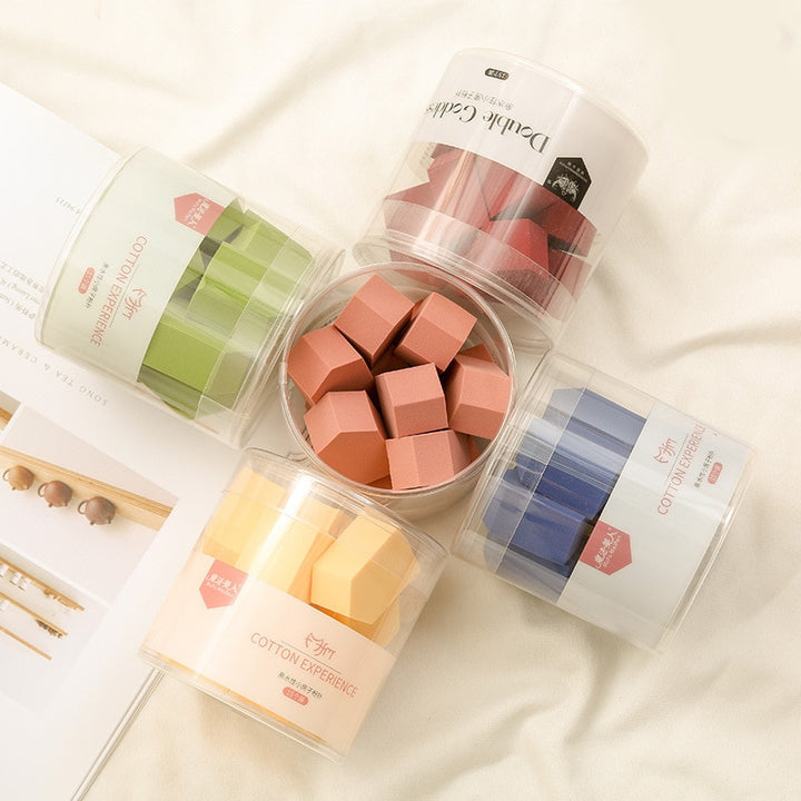 💄✨ Pentagonal Powder Puff Set | Wet & Dry Makeup Sponge (15PCS Boxed)