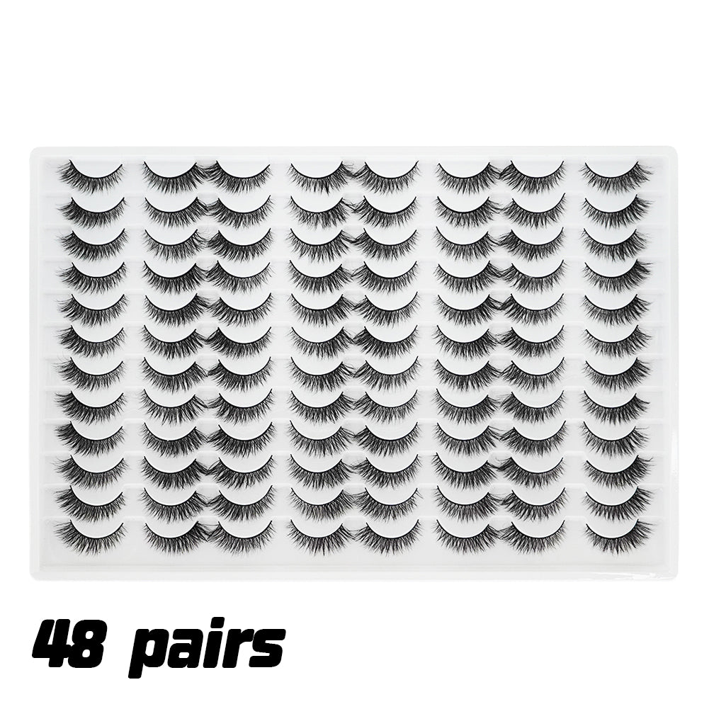 👁️✨ 3D False Eyelashes – Multi-Layered, Realistic, Soft & Comfortable Lashes
