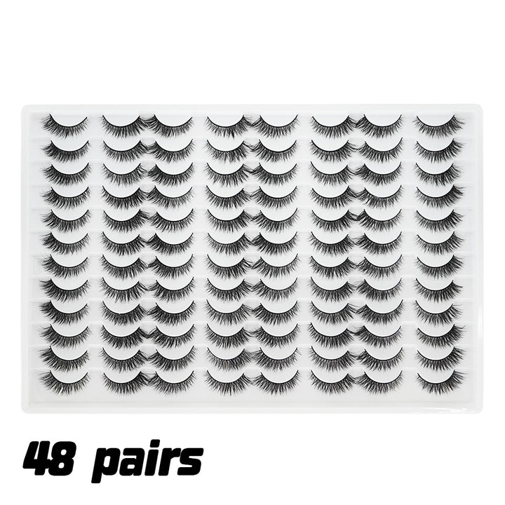 👁️✨ 3D False Eyelashes – Multi-Layered, Realistic, Soft & Comfortable Lashes