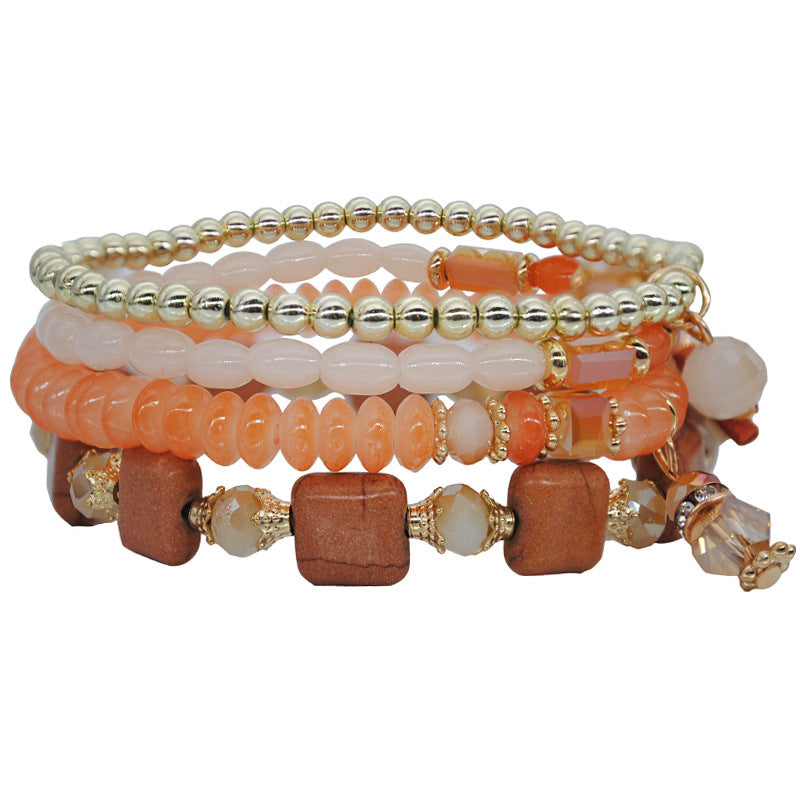 Ethnic Style Tassel Bracelet – Mixed Material Design
