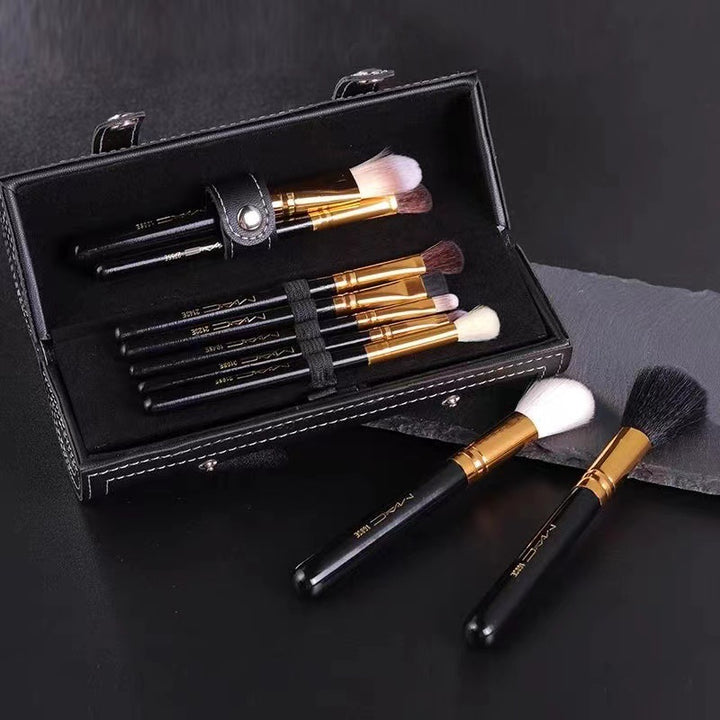 ✨ 9-Piece Cylindrical Wool Makeup Brush Set 💄